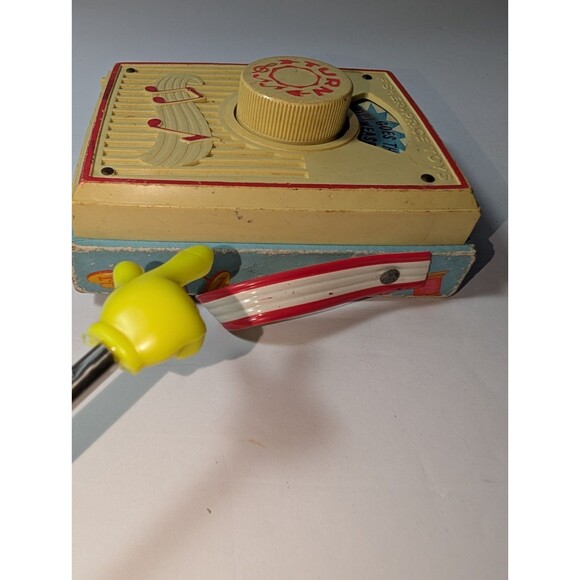 Vintage Fisher-Price Music Box Pocket Radio Pop Goes the Weasel No.773 Works - Picture 9 of 10